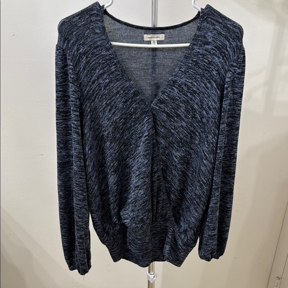 Max Studio Black V-Neck Sweater